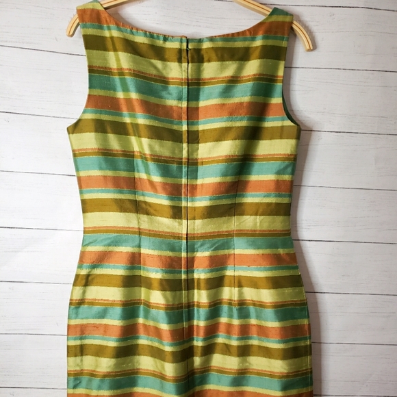 Maggy London Womens Dress with Hem Detail Sz 6 Beautiful Colors 100% SILK - Picture 3 of 7